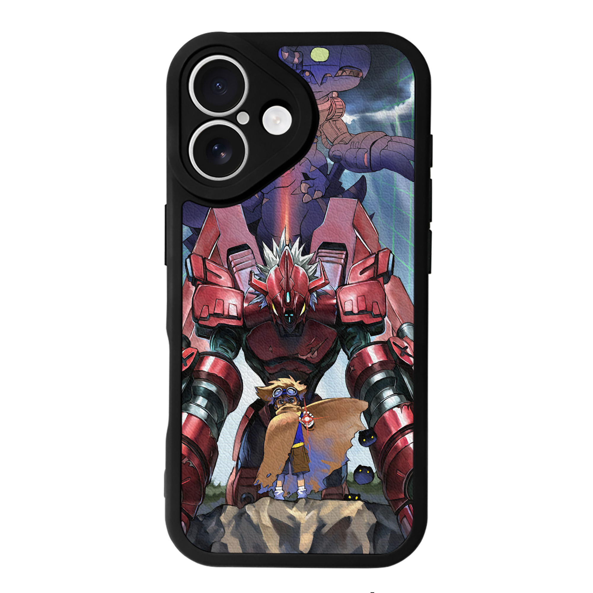 （画像用） Digimon デジタルモンスター/デジモン 【iPhone 16シリーズ対応】シリコンスマホケース（レザー調） 材質：シリコン